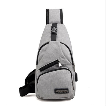 Men Anti Theft Chest Bag Shoulder Bags USB Charging Crossbody Bag School Short Trip Messengers Bags Men's Leather Sling Pack